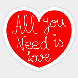 Love Quote Valentines Heart Sticker